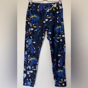 Fun blue yellow leggings - comfortable, never worn